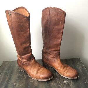 Leather riding boots